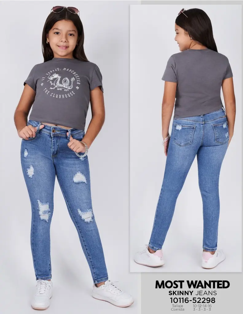 Most Wanted Pantalon Jeans Juvenil Niña