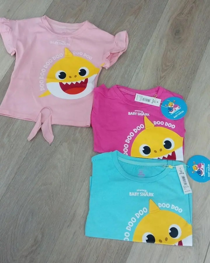Baby Shark Camiseta Infantil Niña