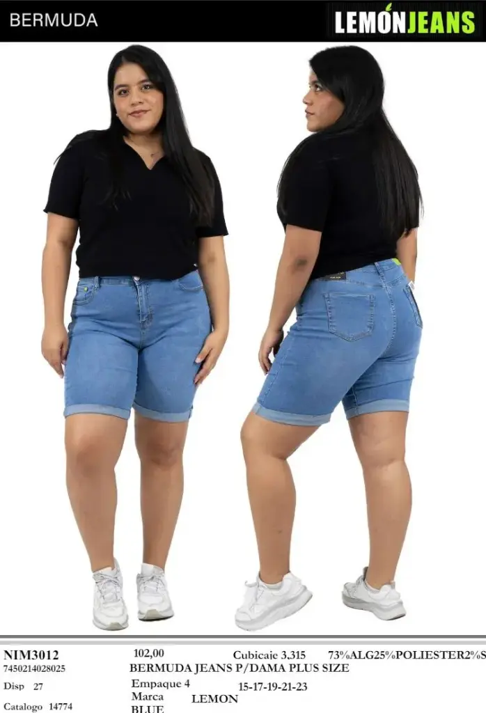Lemon Chavo Capri Dama Talla Especial