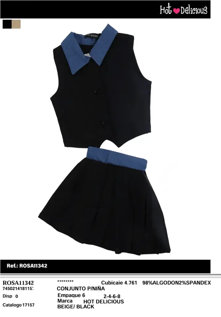 Hot Delicious Conjunto Infantil Niña