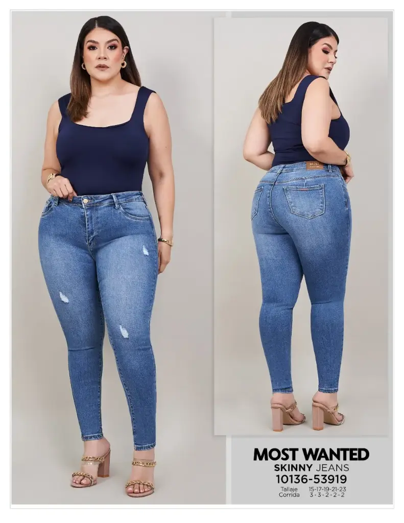 Most Wanted Pantalon Jeans Dama Talla Especial