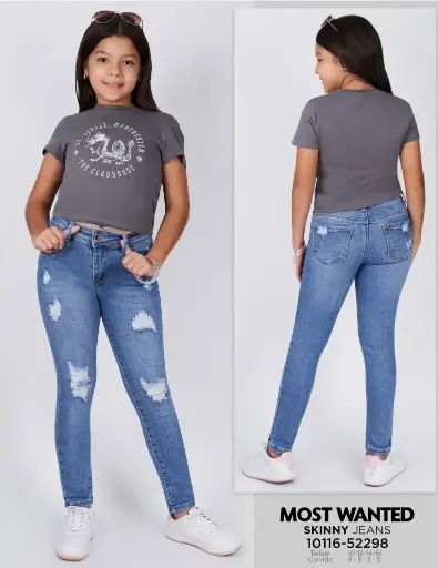 [10116-52298] Most Wanted Pantalon Jeans Juvenil Niña