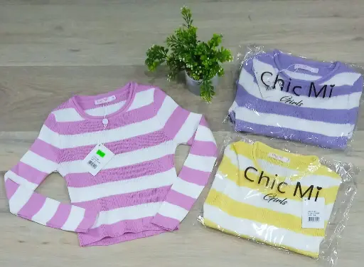 [CTG1076-98] Chic Mi Sueter Juvenil Niña