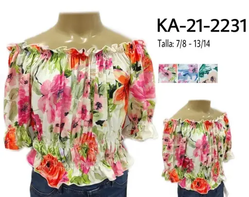 [KA-21-2231] Piropo Blusa Juvenil Niña