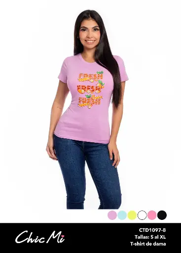 [CTD1097-8] Chic Mi Camiseta Dama