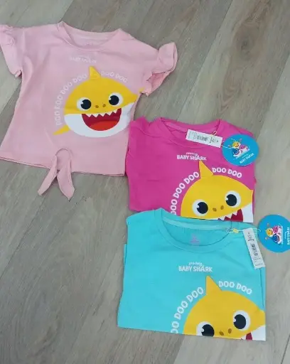 [BS-0057] Baby Shark Camiseta Infantil Niña