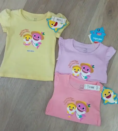 [BS-0136] Baby Shark Camiseta Infantil Niña