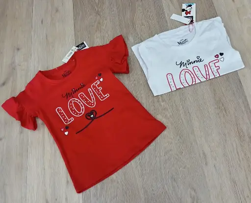 [MM-2029] Minnie Mouse Camiseta Infantil Niña