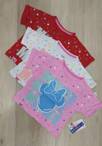 [D1-MI-1275B] Minnie Camiseta Meses Niña