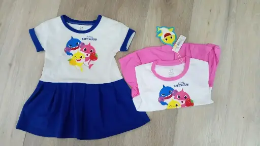 [BS-0114] Baby Shark Vestido Infantil Niña