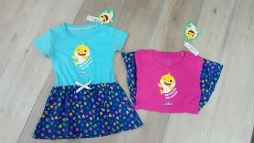 [BS-0147] Baby Shark Vestido Infantil Niña