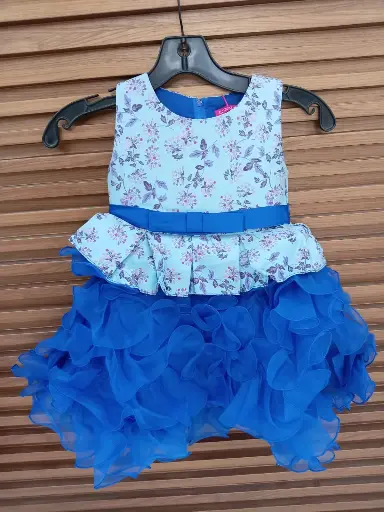 [606-NAVY] Bebe Crece Vestido Meses Niña