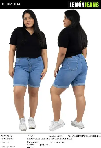 [NIM3012] Lemon Chavo Capri Dama Talla Especial