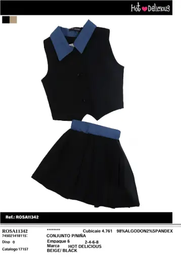 [ROSA11342] Hot Delicious Conjunto Infantil Niña