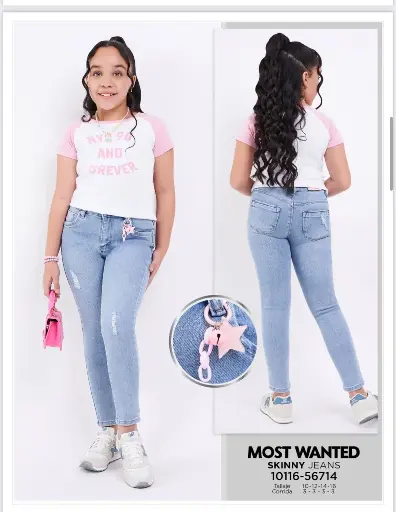 [10116-56714] Most Wanted Pantalon Jeans Juvenil Niña	