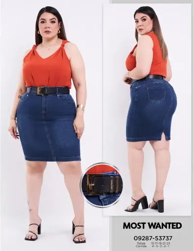 [09287-53737] Most Wanted Falda Dama Talla Especial