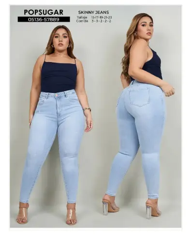 [05136-57889] Popsugar Jeans Dama Talla Especial